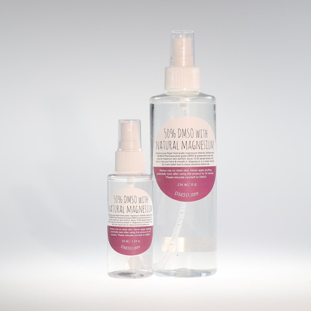 DMSO Store 50 percent DMSO with Natural Magnesium 50mL and 236mL 2K72
