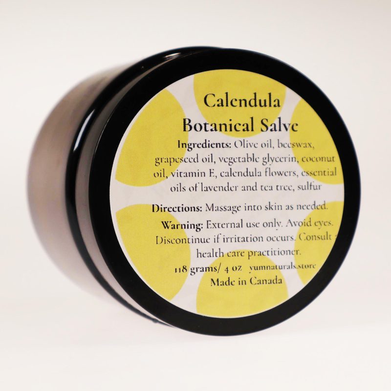 Calendula Botanical Salve in a glass container